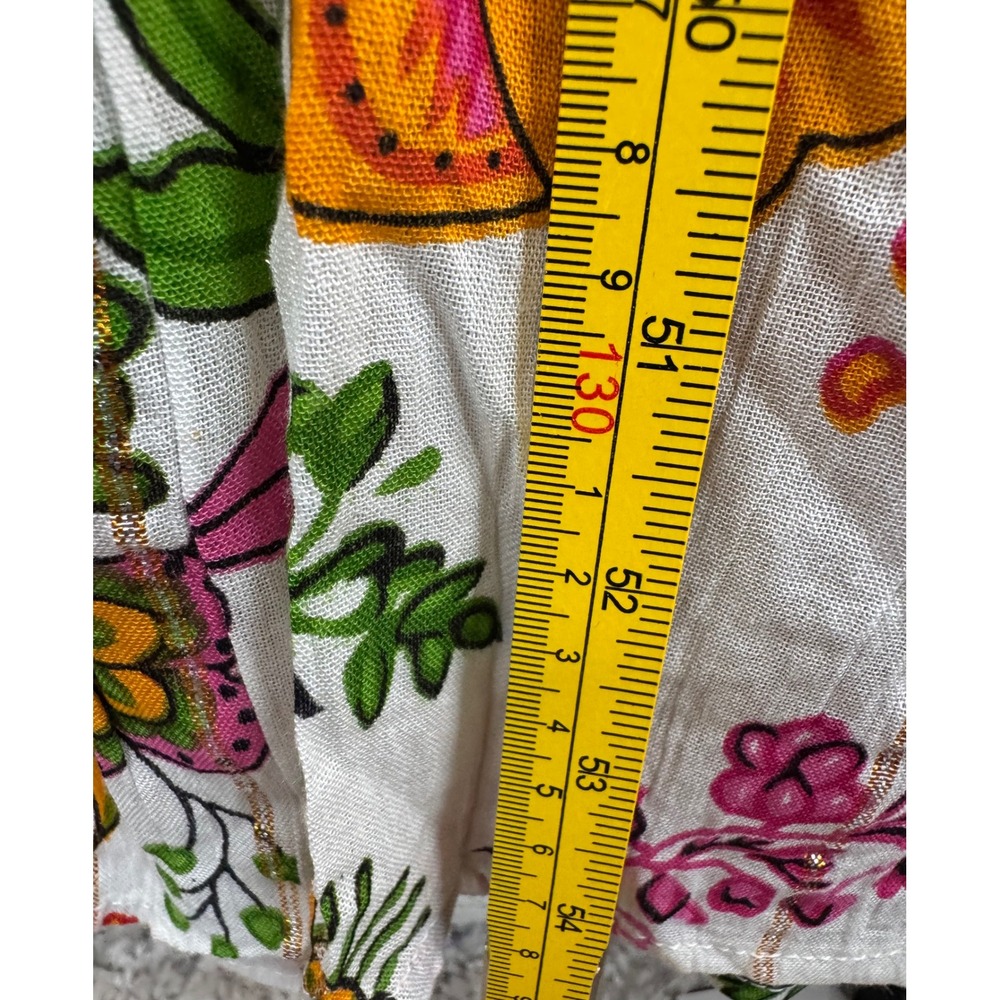 Me 2 Magic Floral Maxi Dress sz XL Boho Metallic ruffles Flutter Sleeve sz XL - Picture 8 of 10